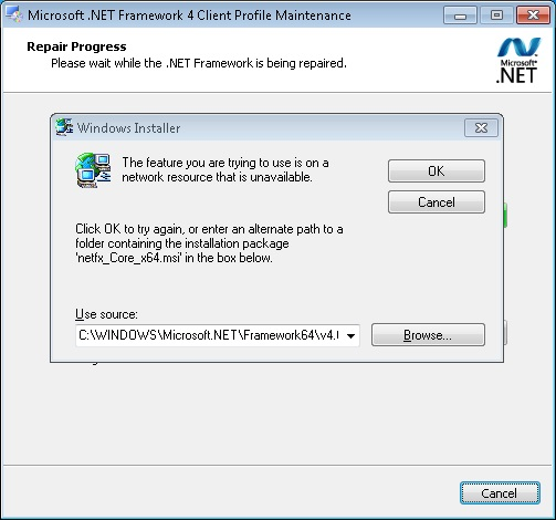 Microsoft NET Framework repair tool