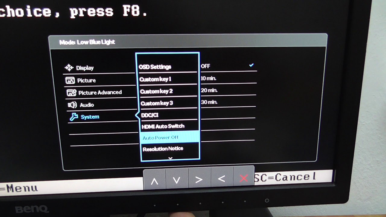 Access the monitor's OSD (On-Screen Display) menu
Look for an option to reset the monitor or restore default settings