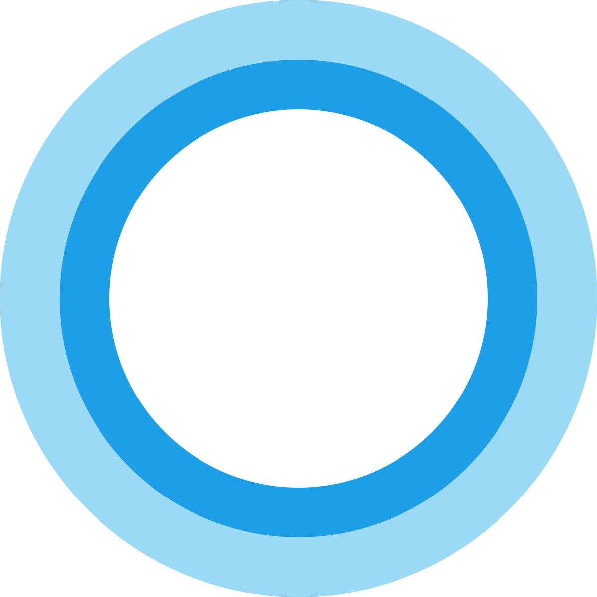 Cortana icon with a ! symbol