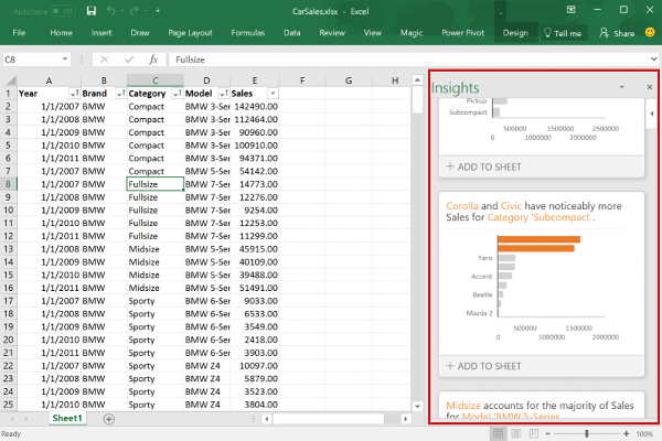 Excel add-ins and applications