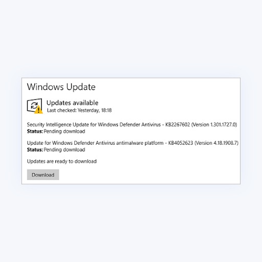 Go back to the Windows Update page and click on Check for updates to install any pending updates.
If the issue persists, proceed to the next repair method.