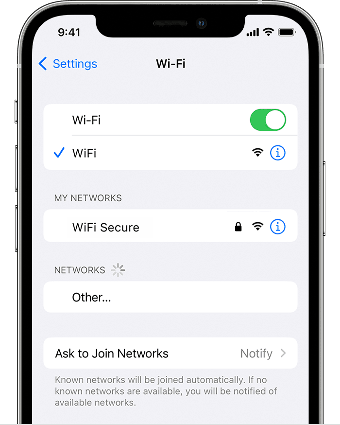 Go to Settings on your iPhone.
Select "Wi-Fi".