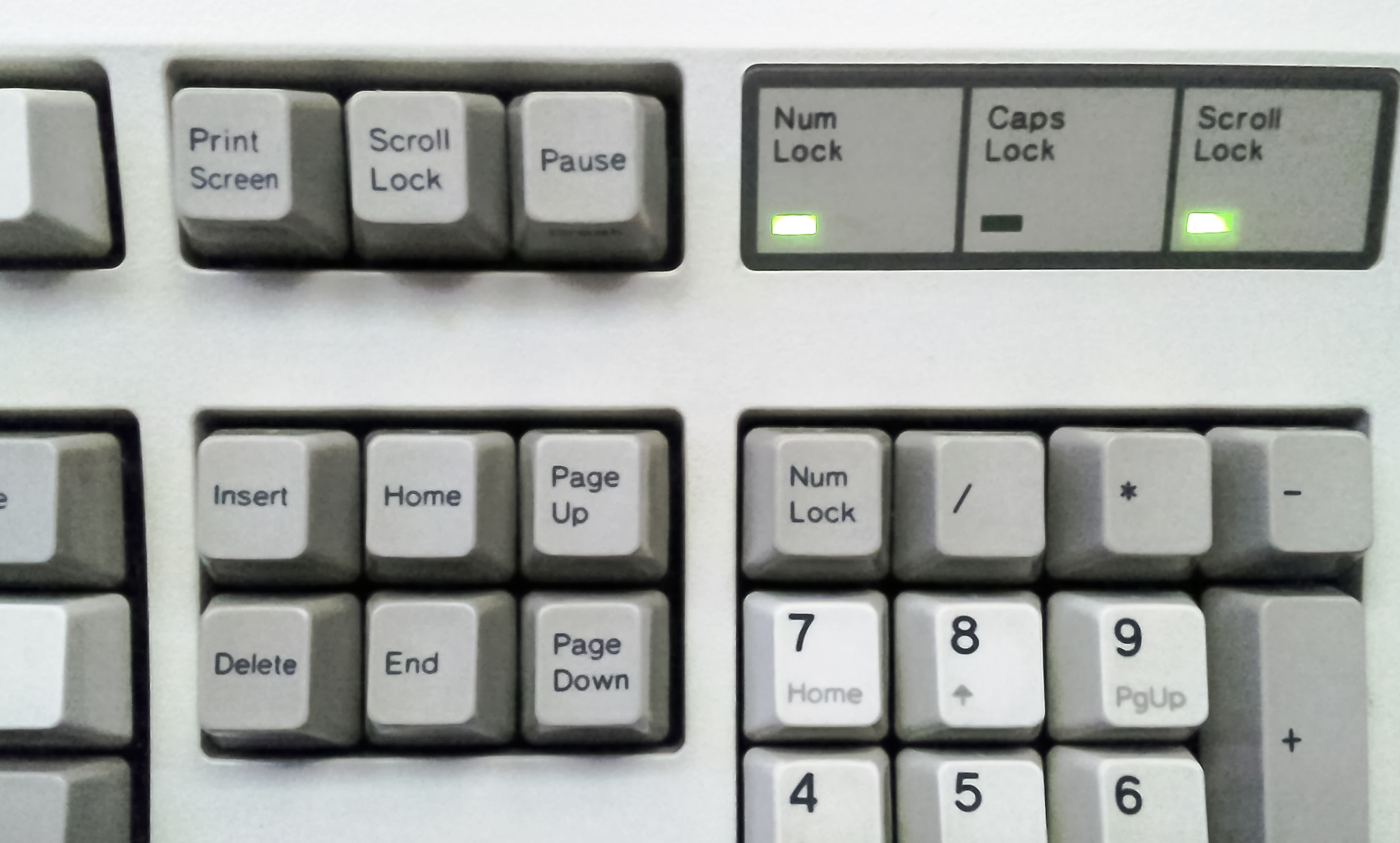 Keyboard with Caps Lock key highlighted