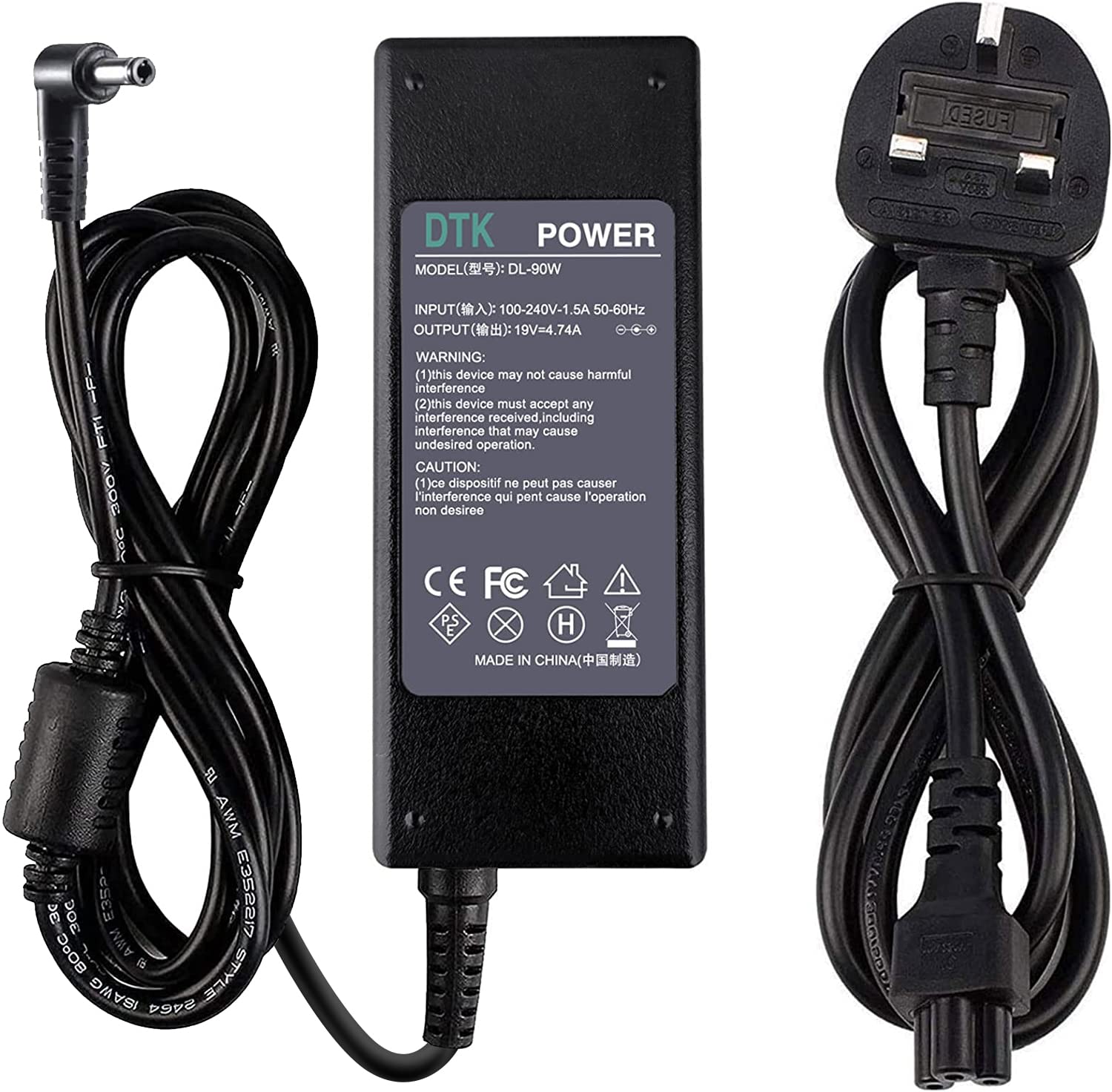 Laptop charger and power source