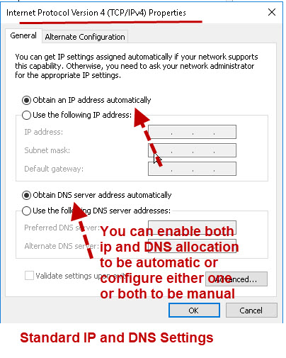 Look for the Network or Internet section
Select the option to obtain IP and DNS automatically (also known as DHCP)