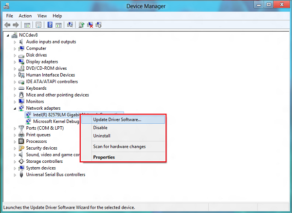 Open Device Manager by right-clicking on the Start button and selecting Device Manager.
Expand the Network adapters category.