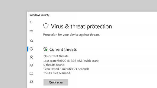 Press the Windows key and type "Windows Security".
Select "Virus & threat protection".