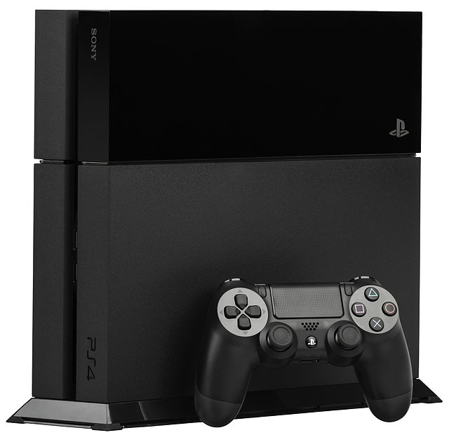PS4 console with a power button