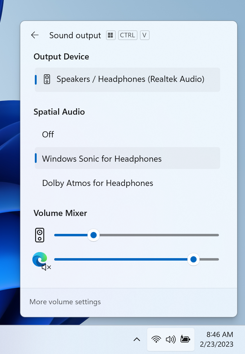 Right-click on the sound icon in the system tray and select Playback devices.
Ensure that the correct playback device is set as default by right-clicking on it and selecting Set as Default Device.
