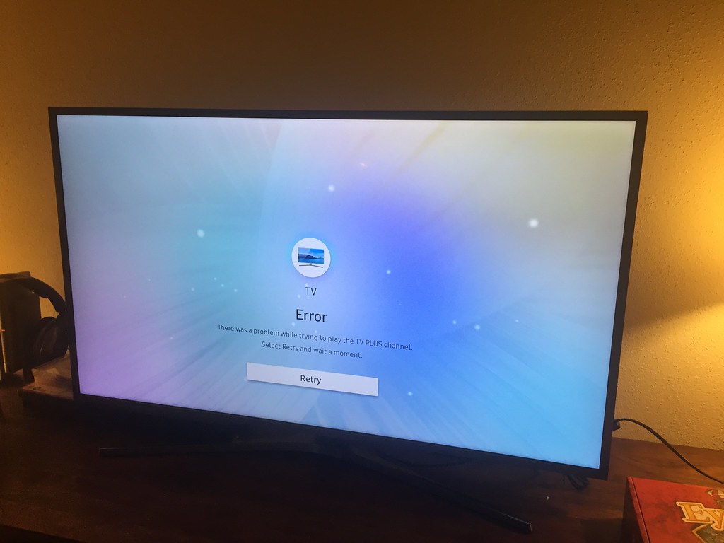 Samsung TV with error message