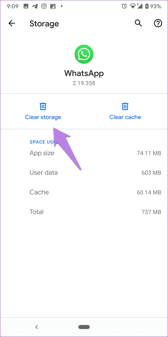 Tap on Clear cache and confirm.
If available, tap on Clear data or Clear storage and confirm.