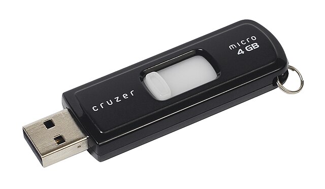 USB drive connected to a computer