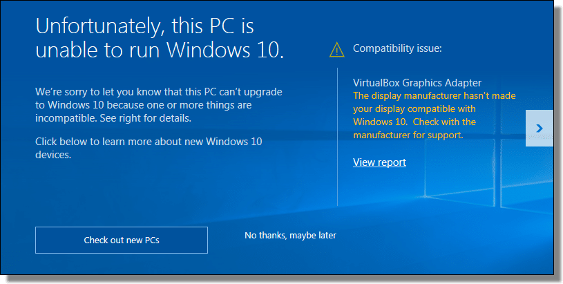 Verify that the computer meets the minimum hardware and software requirements for Windows 10.
Ensure that there is enough free disk space for the installation process.