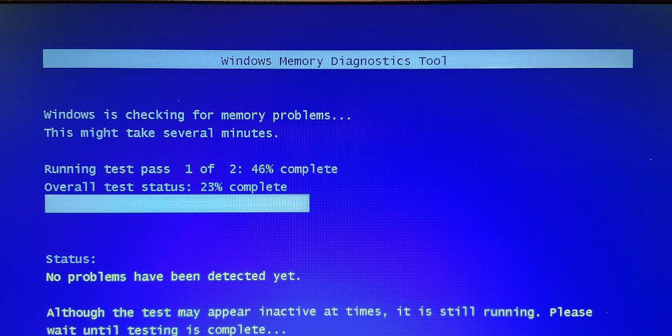 Windows will restart and perform a memory diagnostic scan.
After the scan is complete, check if any errors are reported.